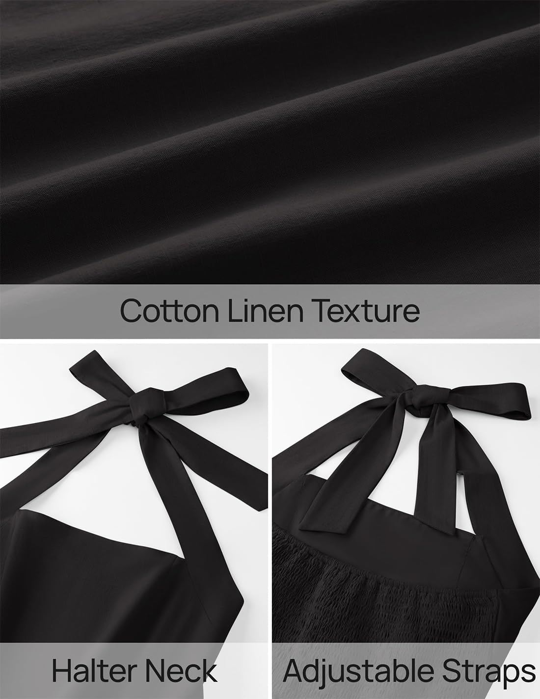 ZESICA Women's Summer Halter Midi Dress