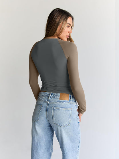 Trendy Queen Women’s Long Sleeve Crop Top