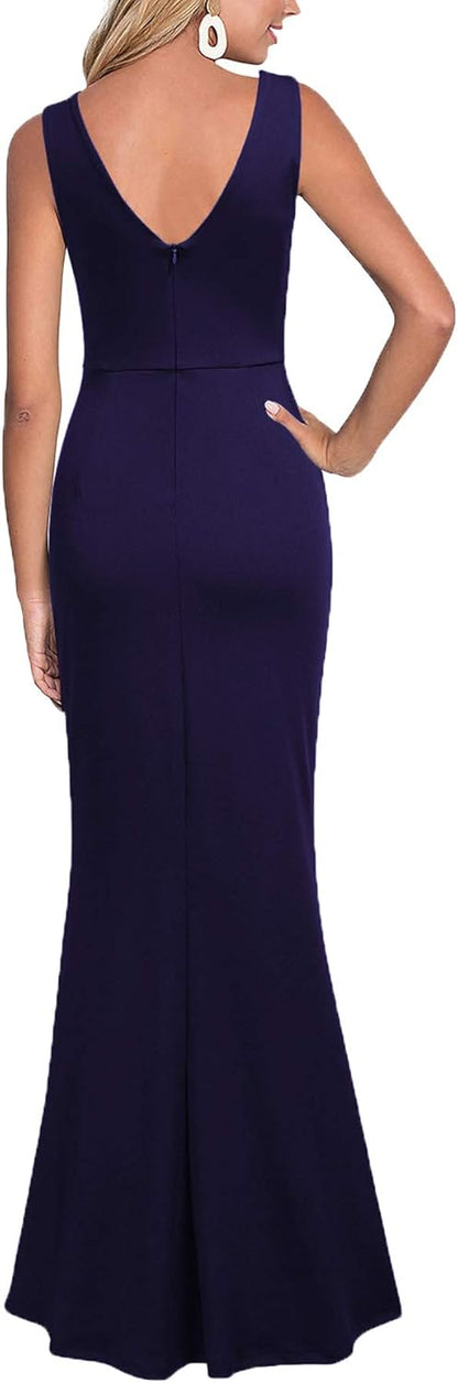 Women's V-Neck Evening Dress