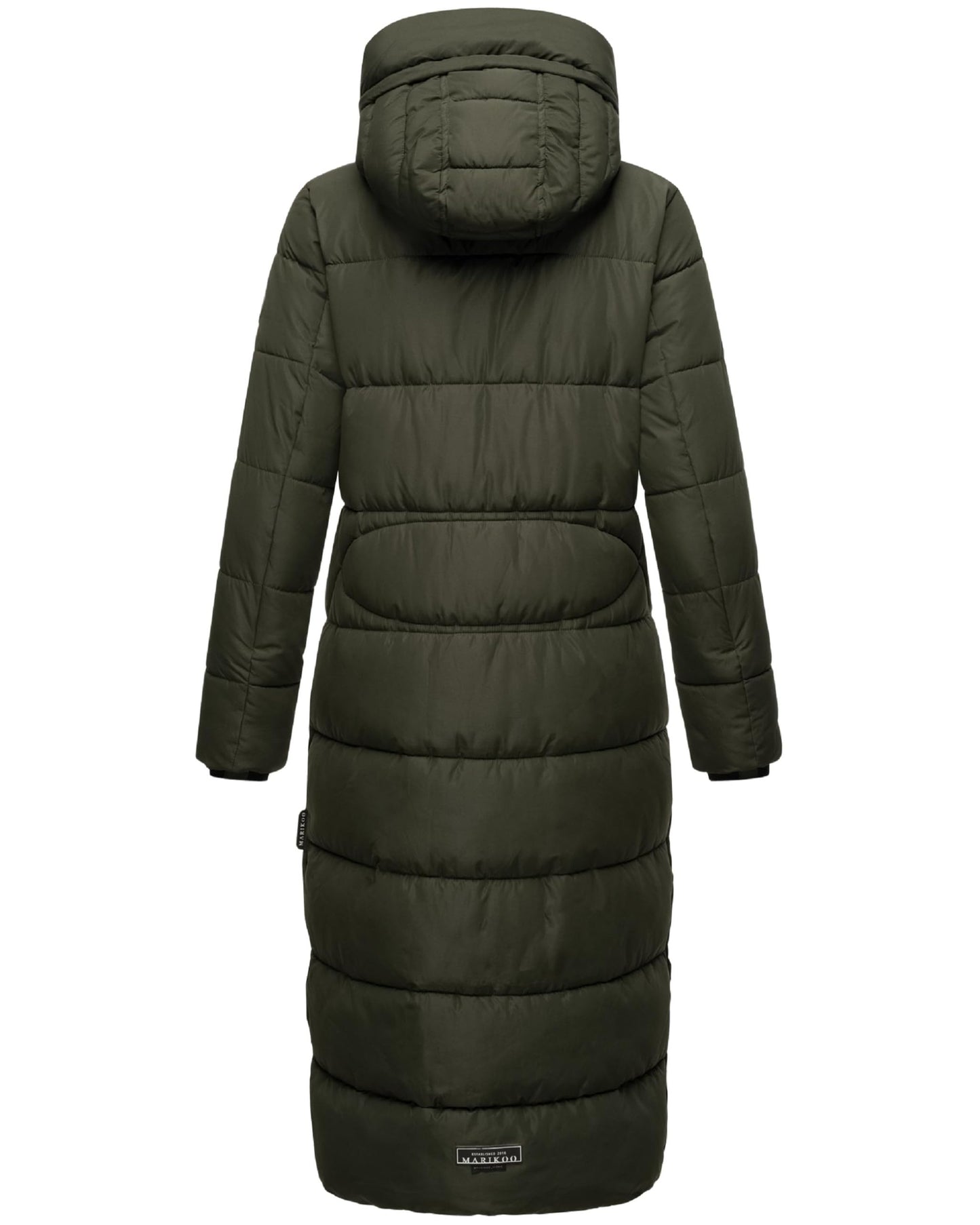Women's Quilted Long Coat with Hood