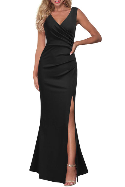 Women's V-Neck Evening Dress