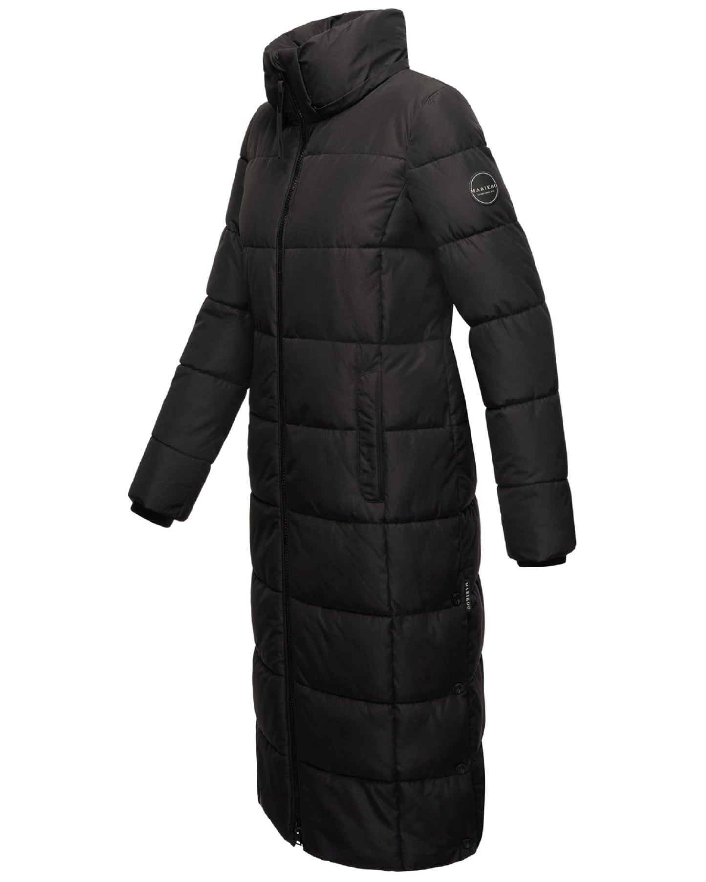 Women's Quilted Long Coat with Hood