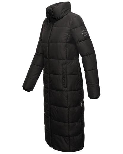 Women's Quilted Long Coat with Hood