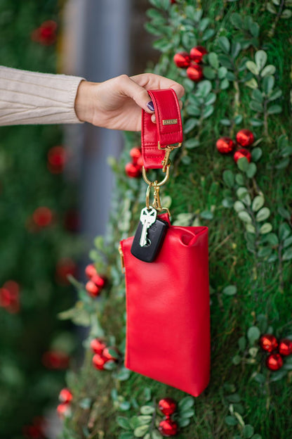 2-Piece Vegan Leather Wristlet Set