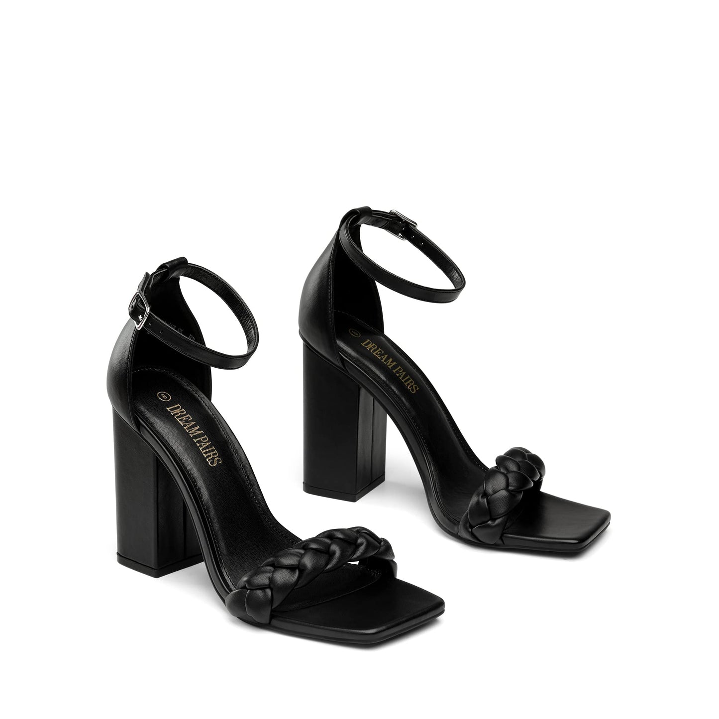 DREAM PAIRS Women's Braided Block Heel Sandals