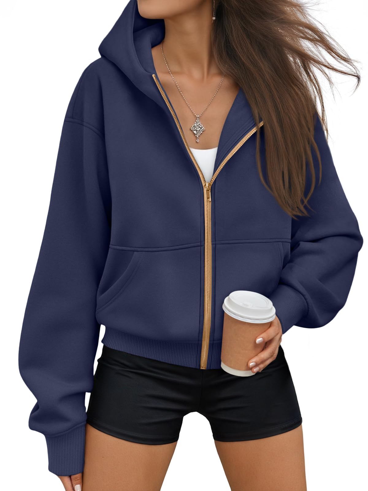 Trendy Queen Cropped Hoodie