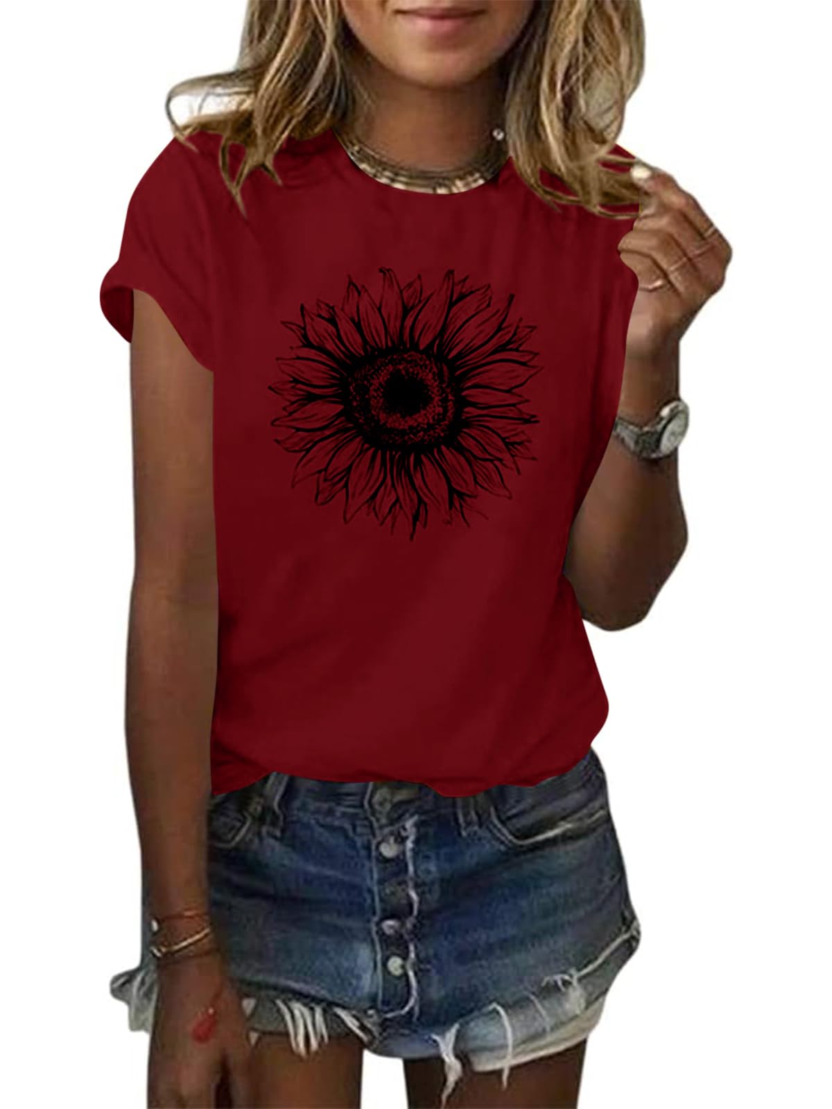 Cicy Bell Women’s Sunflower T-Shirt