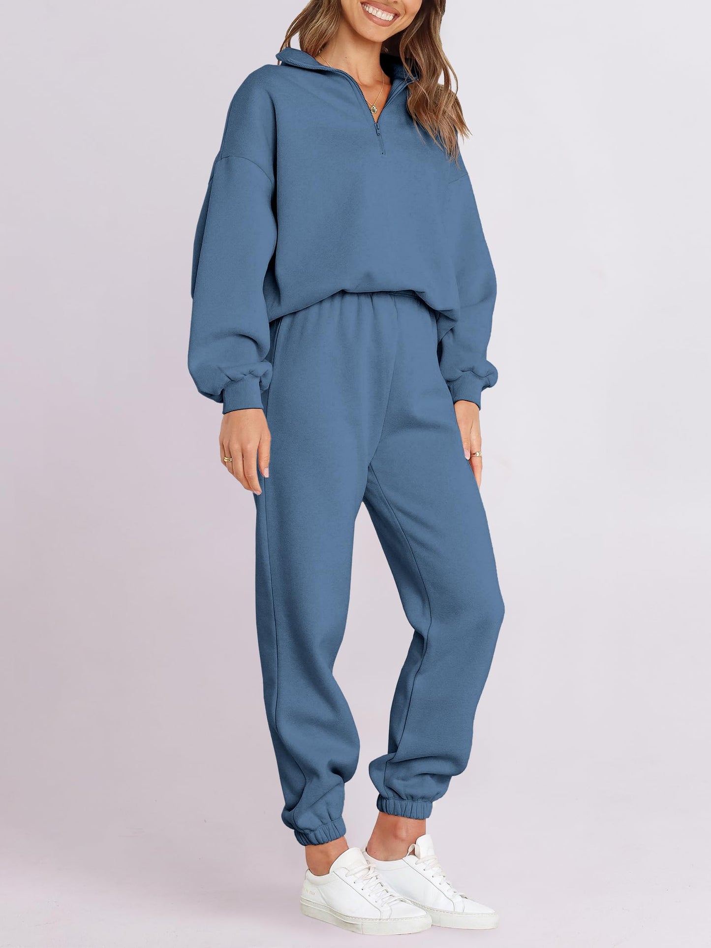 ANRABESS Women 2-Piece Sweatshirt & Jogger Set