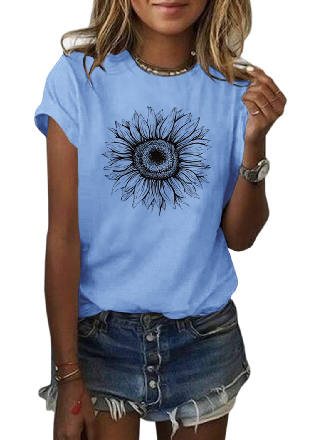 Cicy Bell Women’s Sunflower T-Shirt