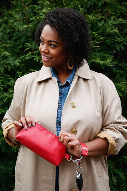 2-Piece Vegan Leather Wristlet Set