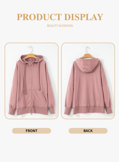 Eytino Plus Size Zip-Up Hoodie