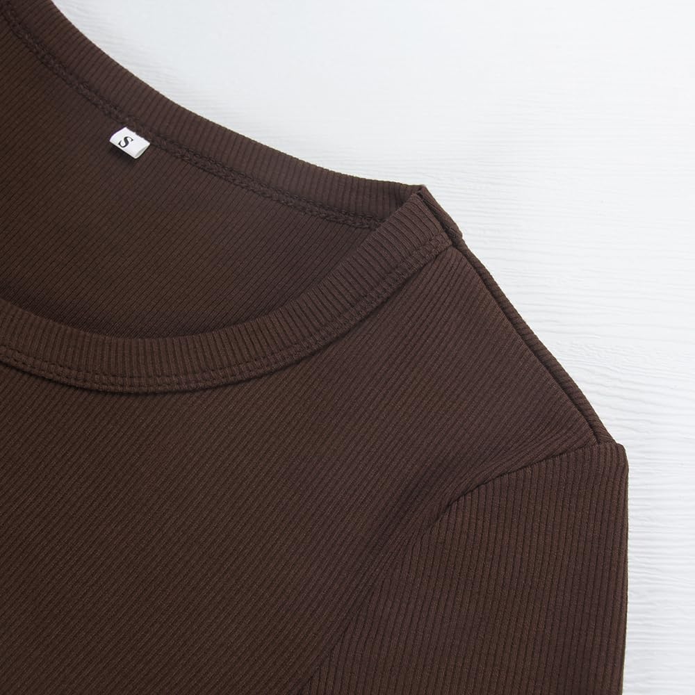 GEMBERA Women’s Ribbed Long Sleeve Top