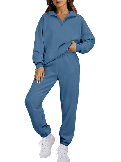 ANRABESS Women 2-Piece Sweatshirt & Jogger Set