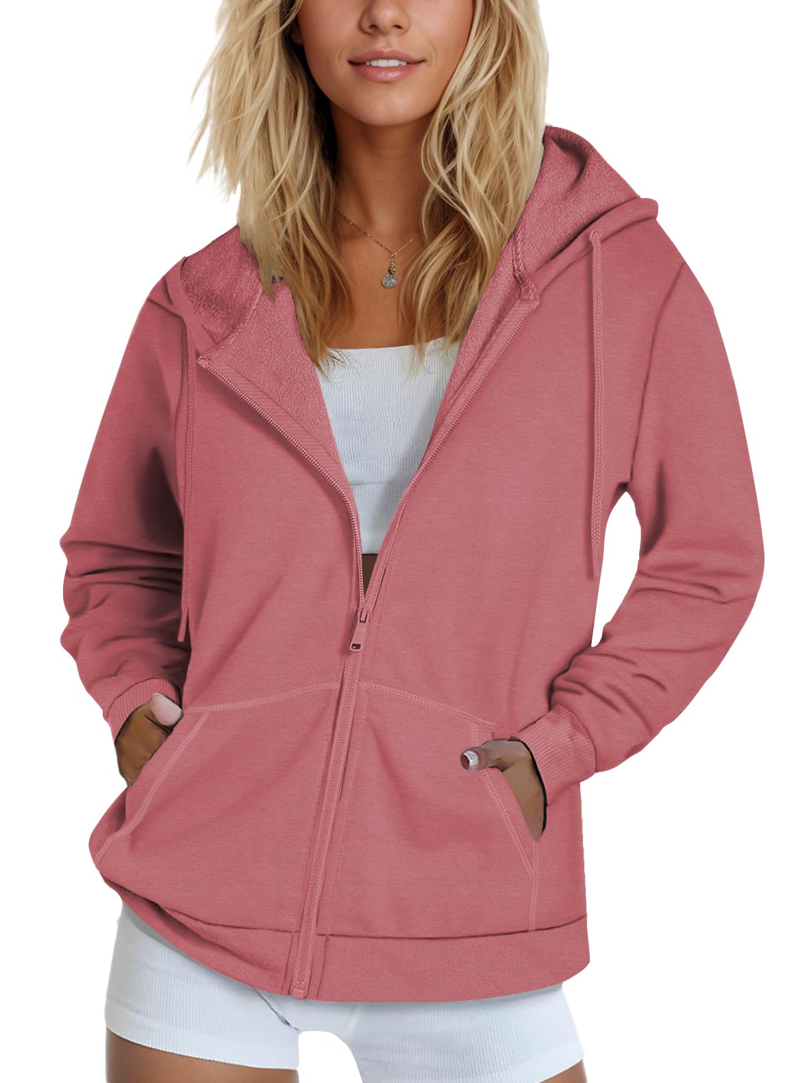 SMENG Women's Zip-Up Hoodie