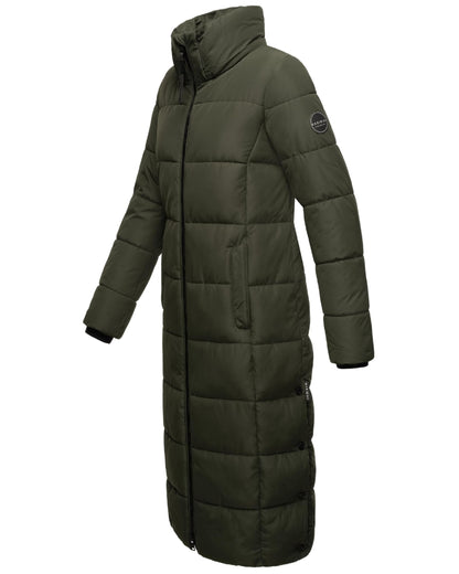 Women's Quilted Long Coat with Hood