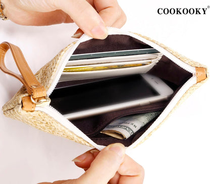 COOKOOKY Straw Clutch Bag