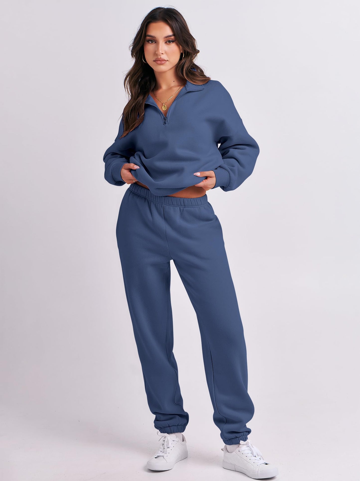 ANRABESS Women 2-Piece Sweatshirt & Jogger Set