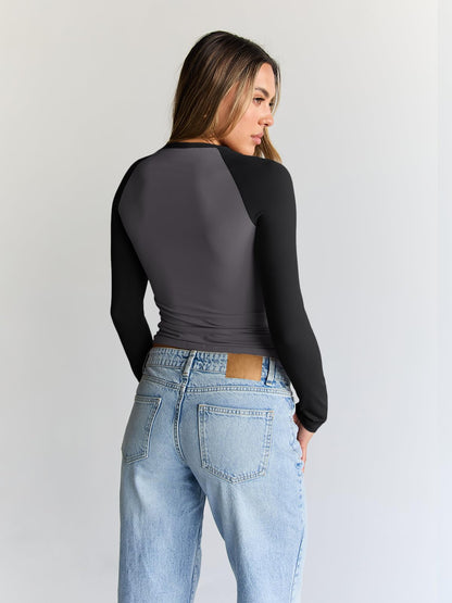 Trendy Queen Women’s Long Sleeve Crop Top