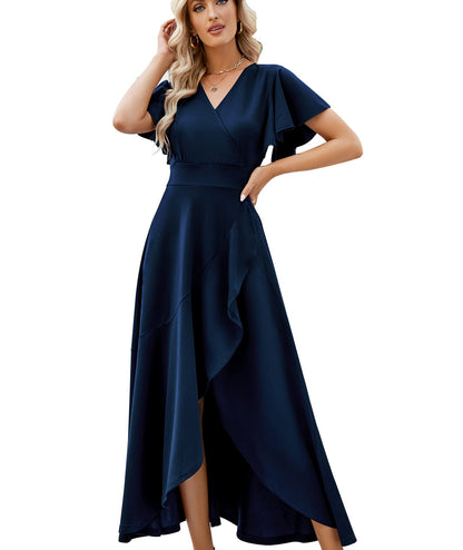 Women's Long Black Cocktail Dress