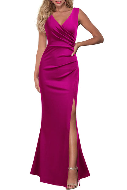 Women's V-Neck Evening Dress