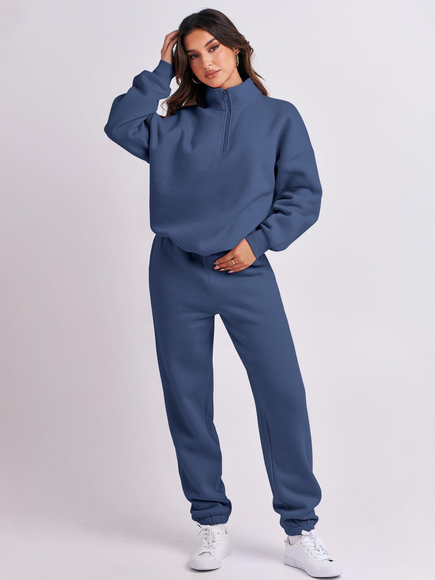 ANRABESS Women 2-Piece Sweatshirt & Jogger Set