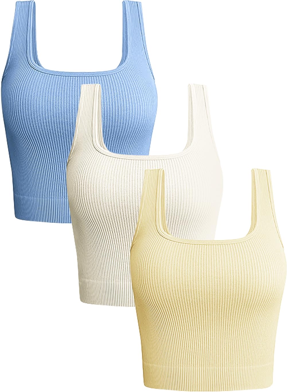 OLCHEE Women’s 3 Pack Crop Tank Tops