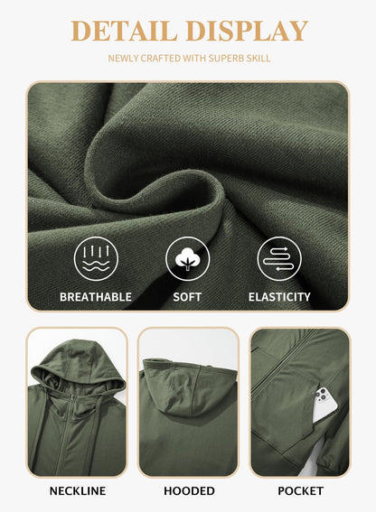 Eytino Plus Size Zip-Up Hoodie