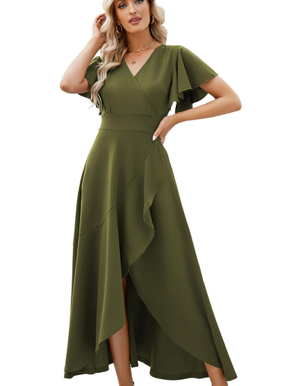 Women's Long Black Cocktail Dress