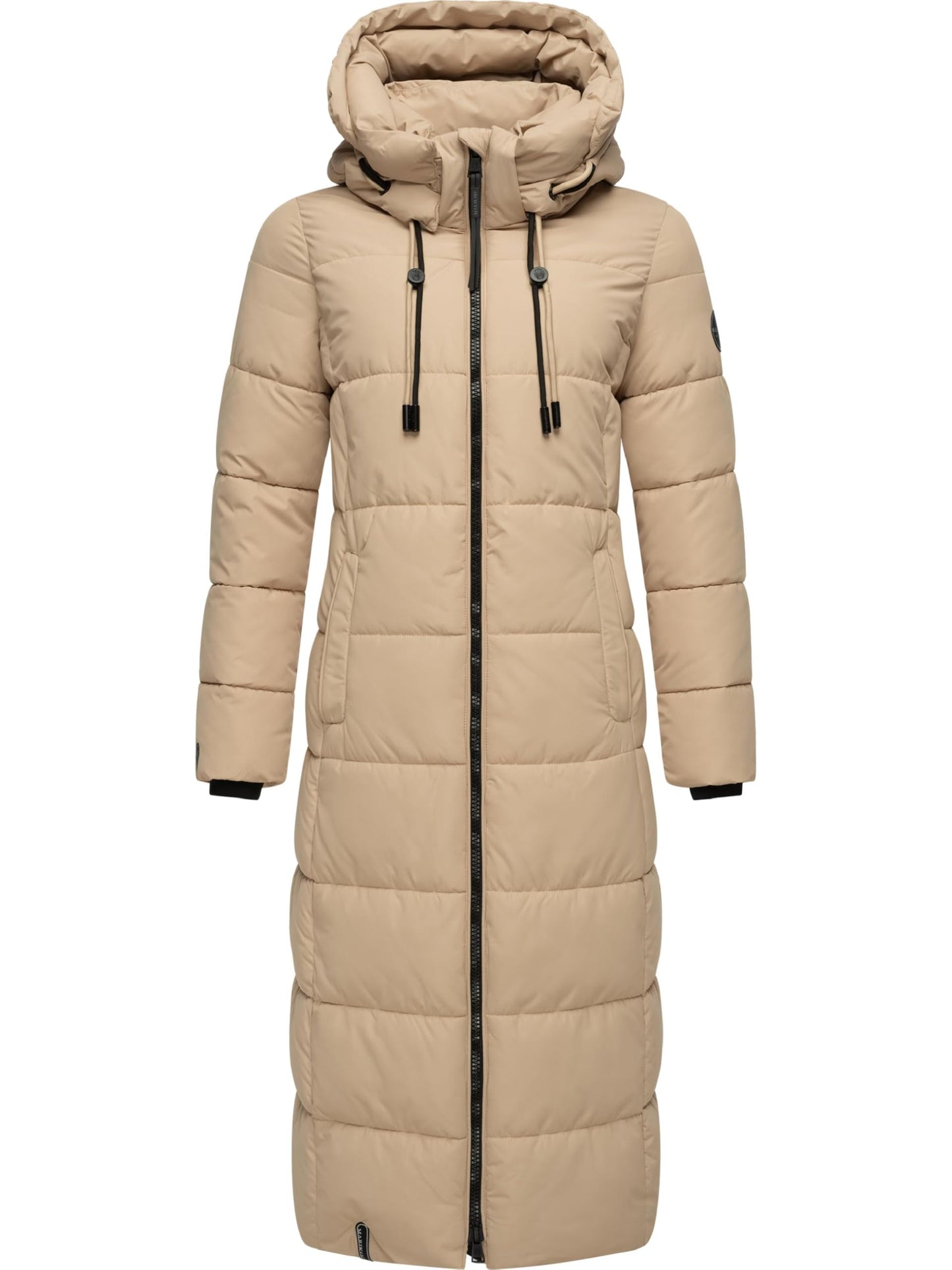 Women's Quilted Long Coat with Hood