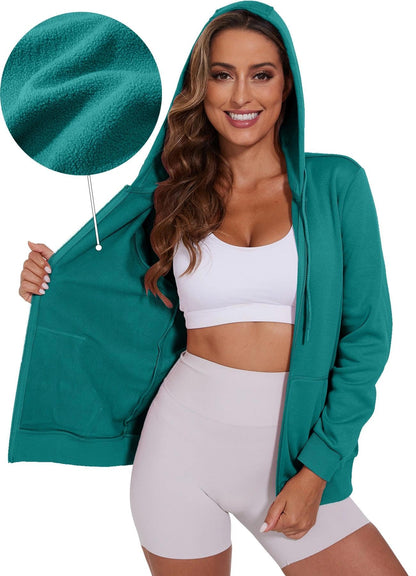 SMENG Women's Zip-Up Hoodie