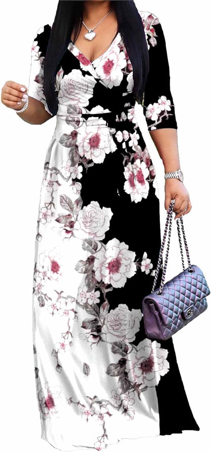 PnPednde Women's V-Neck Party Dress