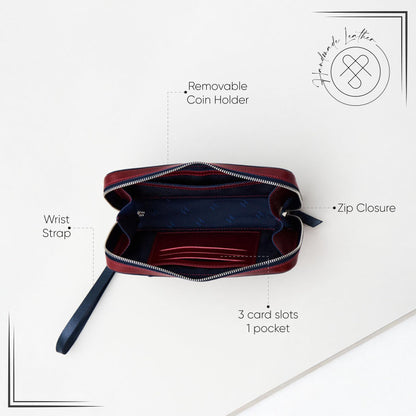 Full-Grain Leather RFID Wristlet