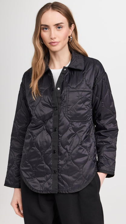time is now quilted jacket | black