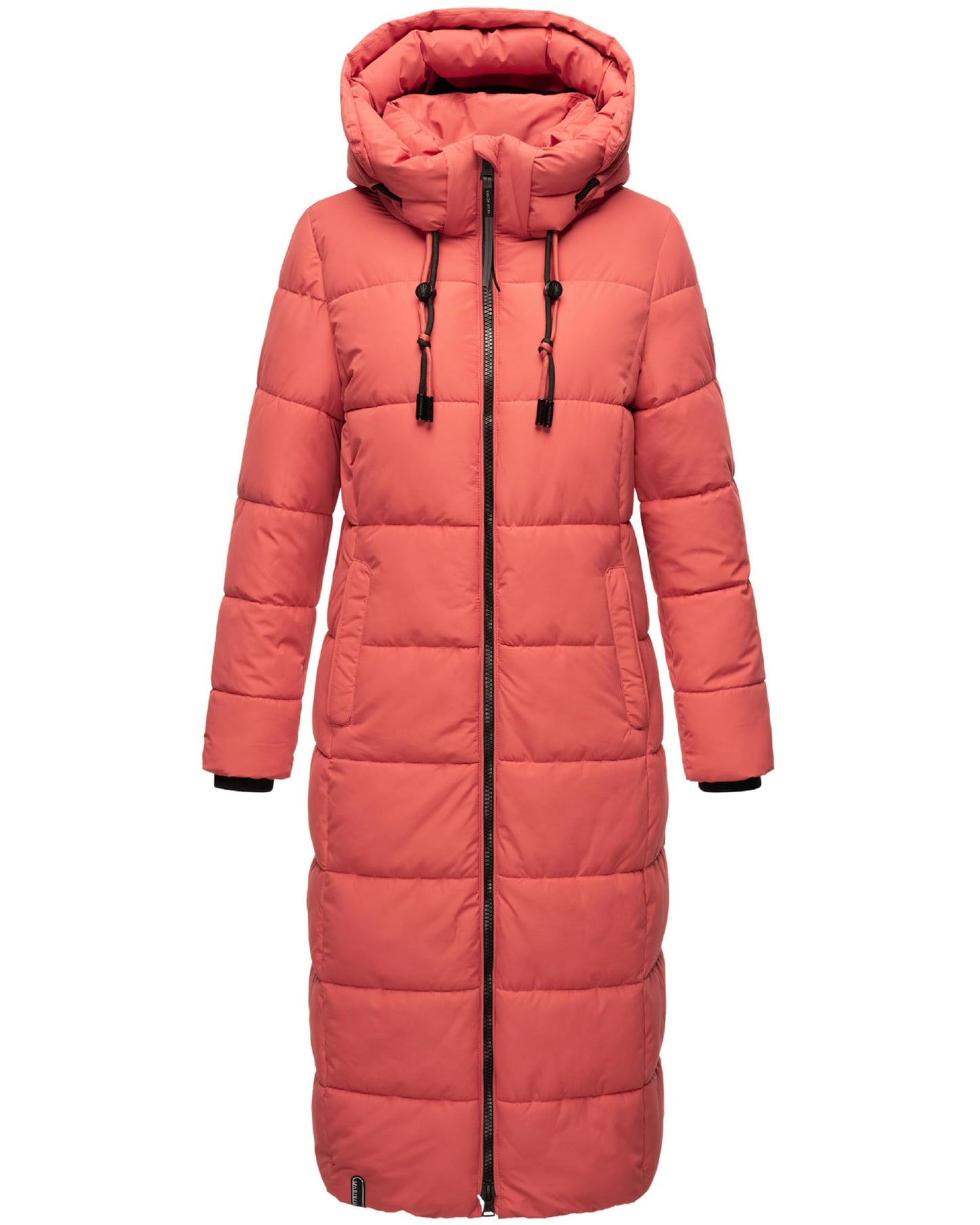 Women's Quilted Long Coat with Hood