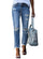 Sidefeel Women's Ripped Boyfriend Jeans