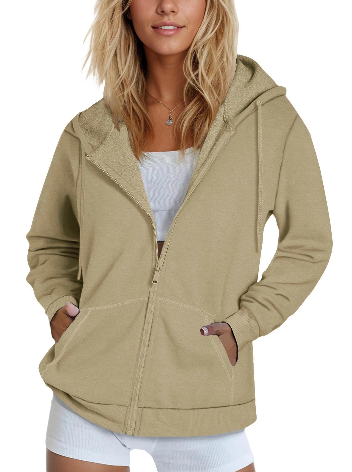 SMENG Women's Zip-Up Hoodie