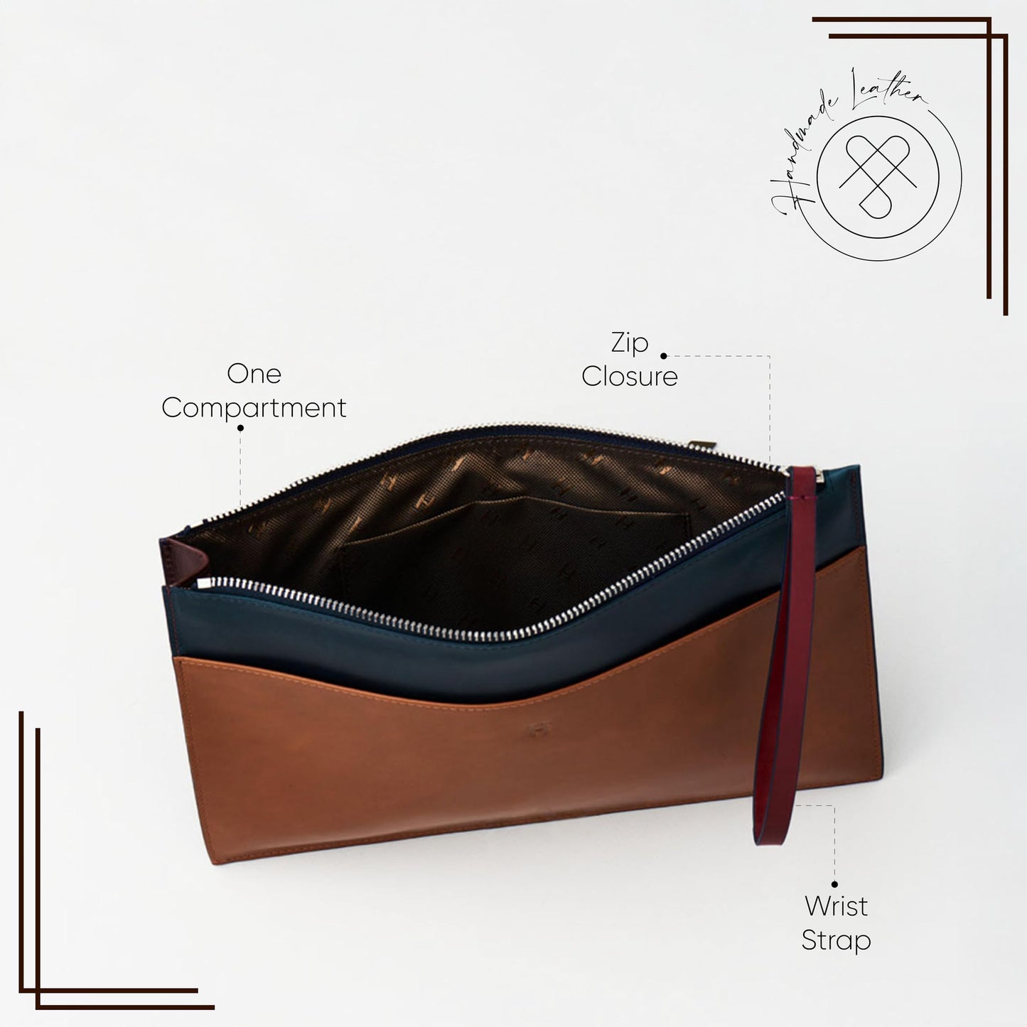 Leather RFID Wristlet Clutch