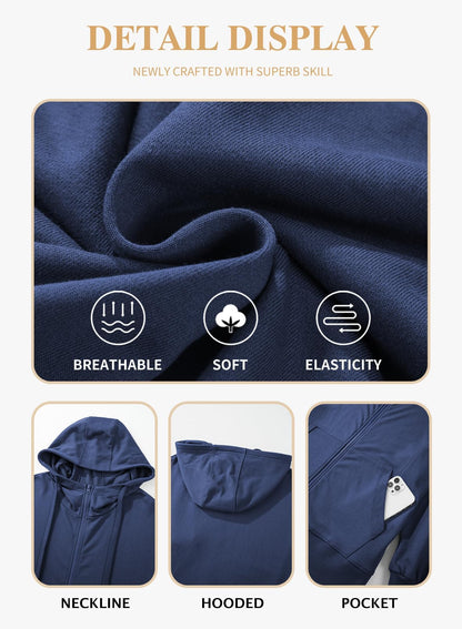 Eytino Plus Size Zip-Up Hoodie