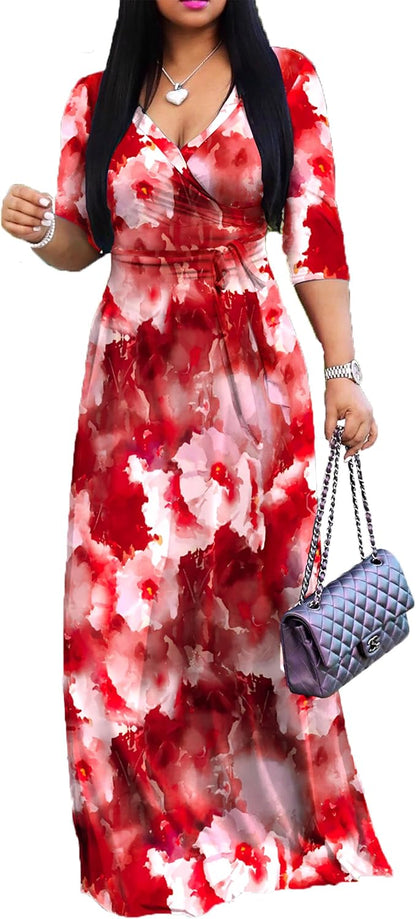 PnPednde Women's V-Neck Party Dress