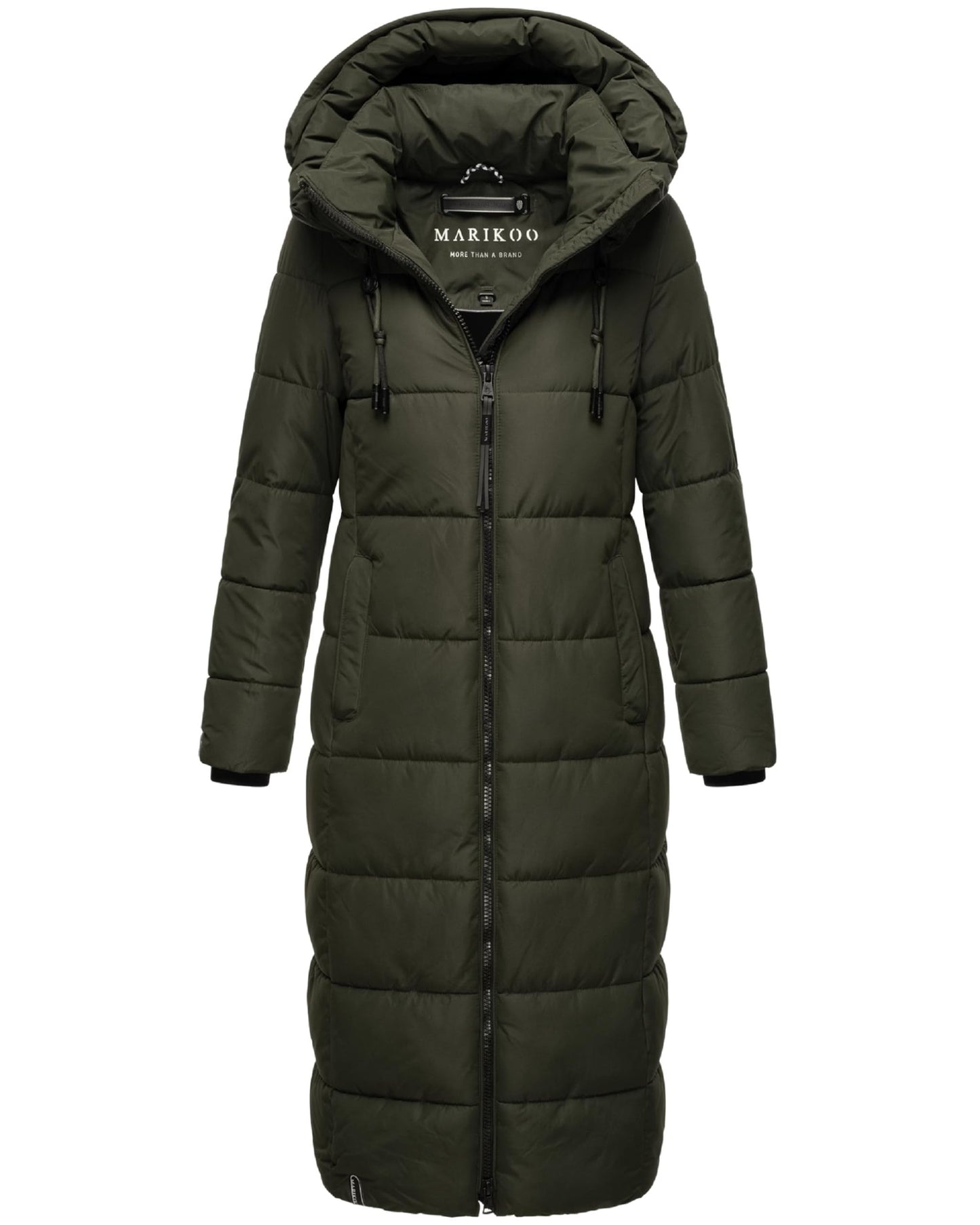 Women's Quilted Long Coat with Hood