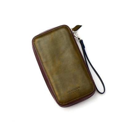Full-Grain Leather RFID Wristlet