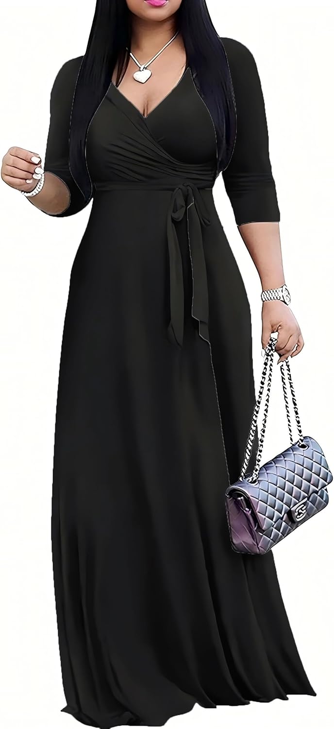 PnPednde Women's V-Neck Party Dress