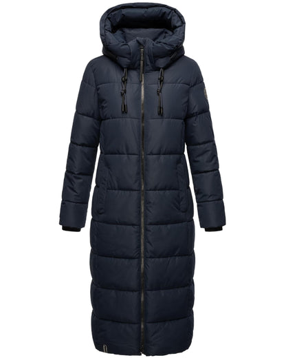 Women's Quilted Long Coat with Hood
