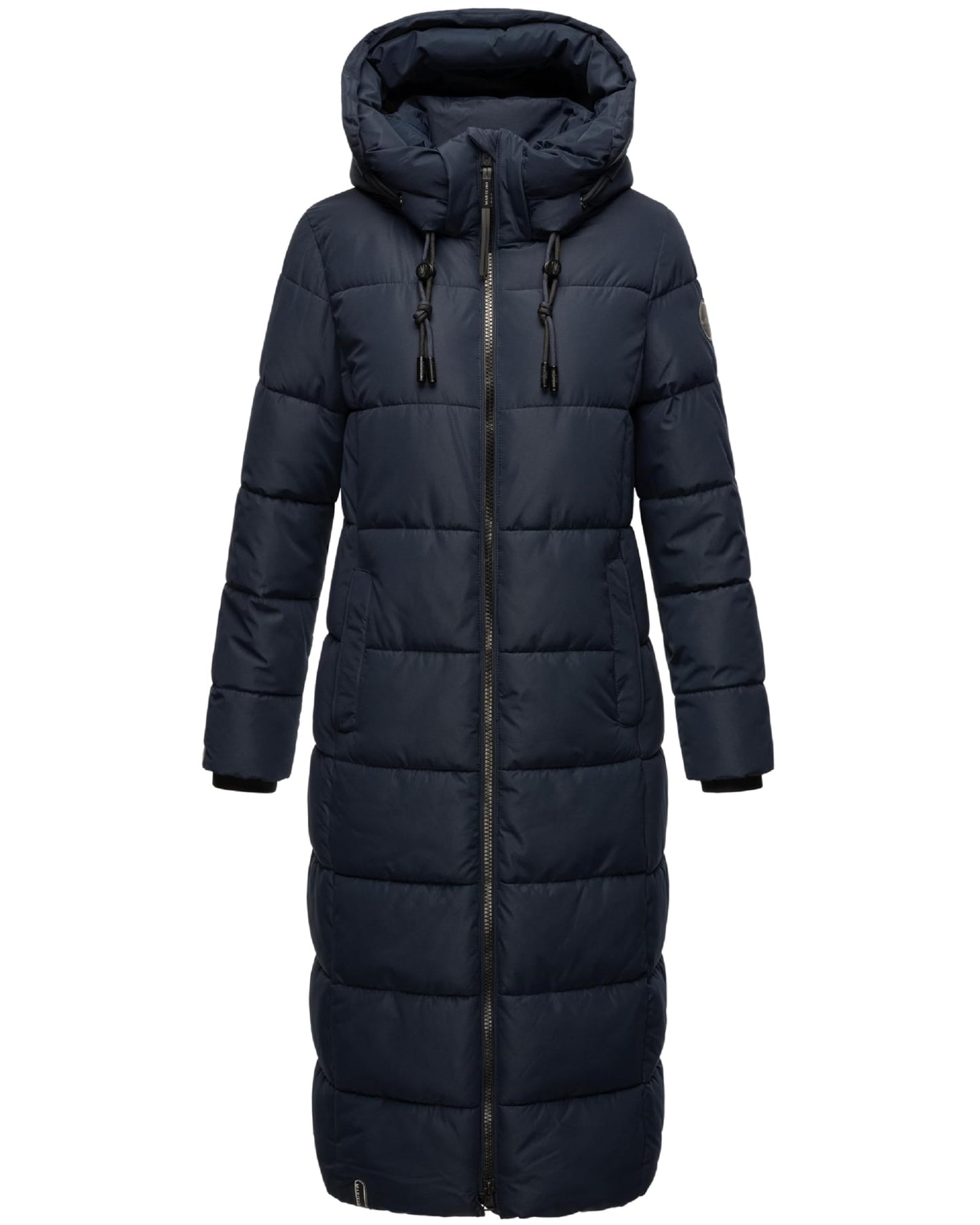 Women's Quilted Long Coat with Hood