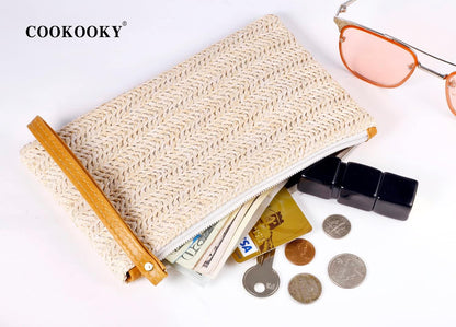 COOKOOKY Straw Clutch Bag