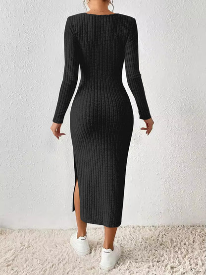 ETCYY Women's Square Neck Bodycon Dress