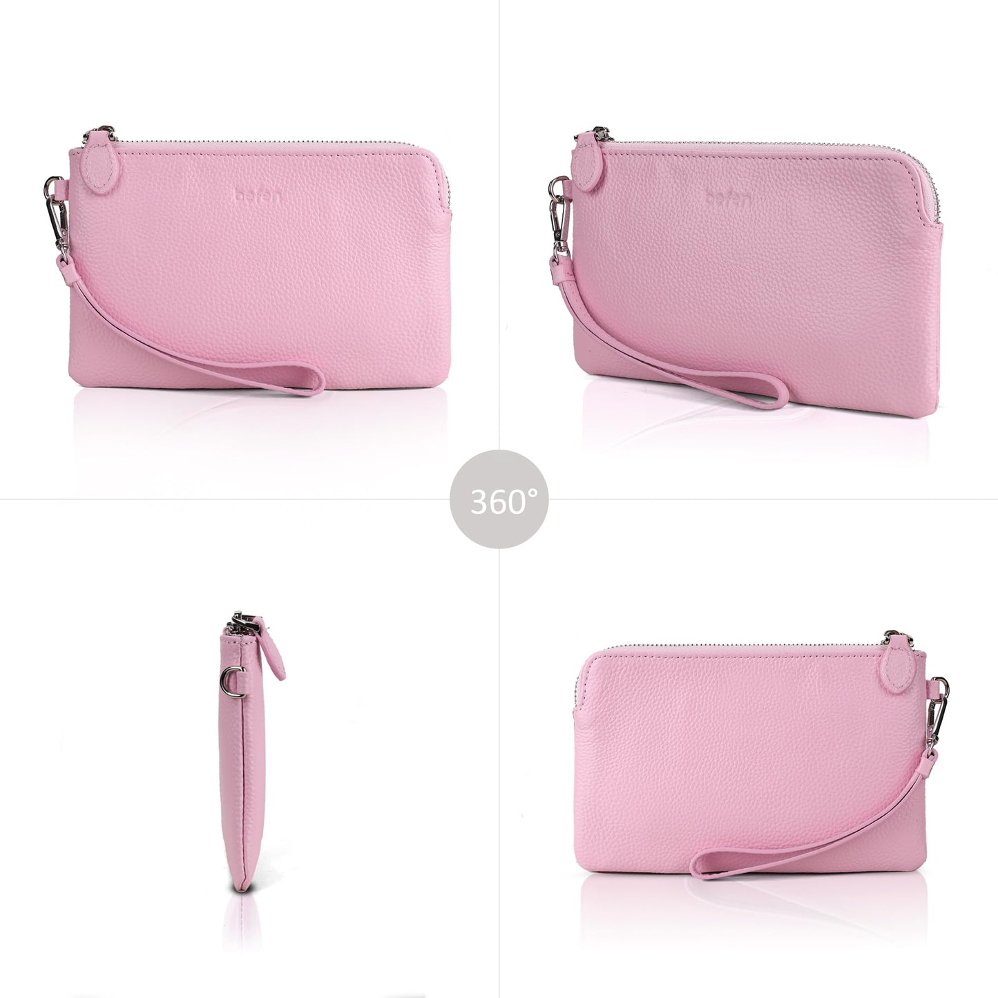 Befen Leather RFID Wristlet Wallet