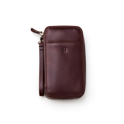 Full-Grain Leather RFID Wristlet
