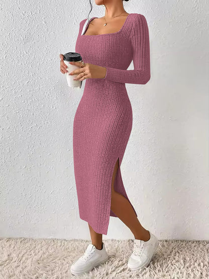 ETCYY Women's Square Neck Bodycon Dress