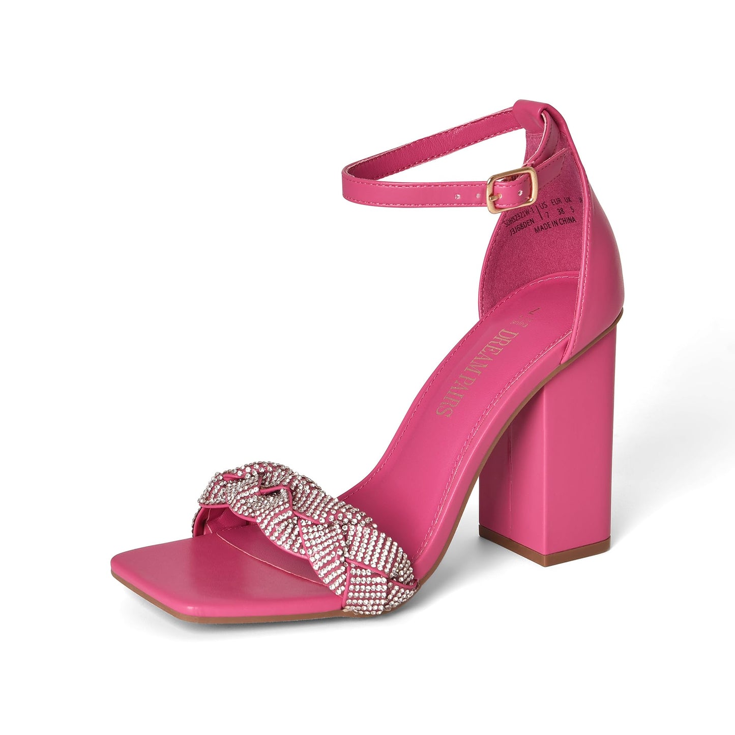 DREAM PAIRS Women's Braided Block Heel Sandals